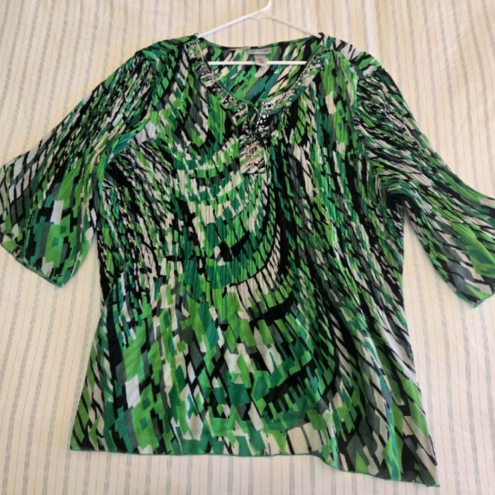 Catherines Geometric Embellished Top
